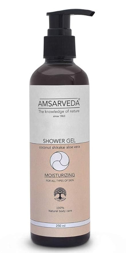 Moisturizing Shower Gel with Coconut Shikakai Aloe Vera Natural Body Care 250ml For All Skin Types|Moisturizing Shower Gel with Coconut &amp Aloe Vera – Gentle Body Wash for Dry and Sensitive Sk
