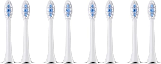 Compatible for SUBORT S7 Brush Heads Electric Toothbrush Replacement(8 White Brush Head)