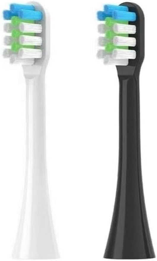 16pcs Replacement Toothbrush Heads Compatible for Revyline RL090 Accessories Nozzles Bristles(8white8black)