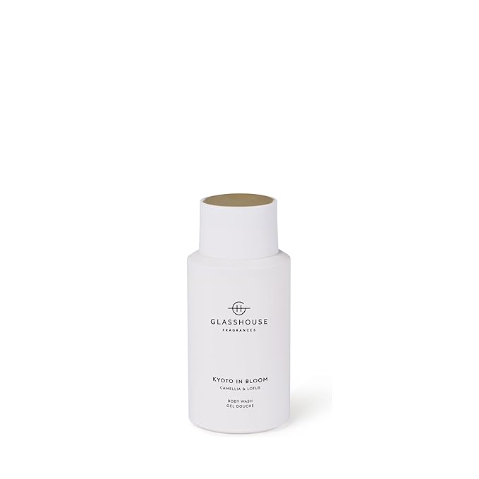 Glasshouse Fragrances Kyoto In Bloom Body Wash Rich in Gotu Kola &amp Cocout Oil Cleansing &amp fragranced Camellia &amp Lotus 10 fl. oz. (300mL)