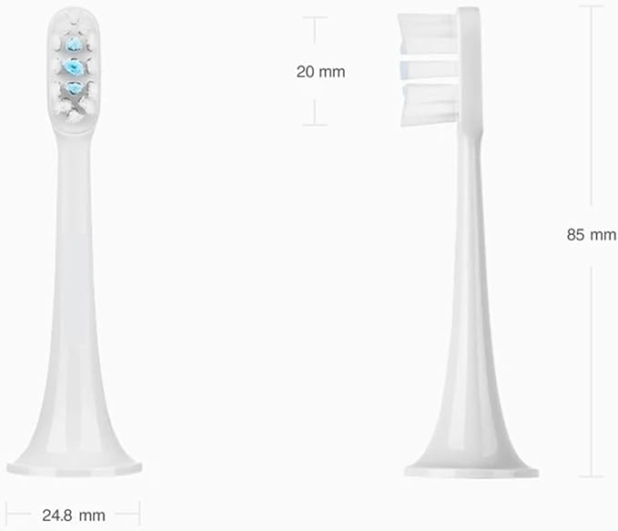 3pcsCompatible for T300 T500 Toothbrush Heads Replacement(White)