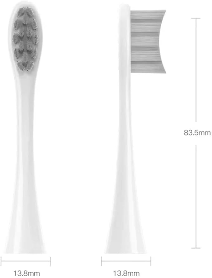 6PCS Replacement Heads Compatible for Flow/X/X PRO/ Z1/ F1/ One/Air 2 /SE Brush Heads Soft Sonic Toothbrush Bristle(L)