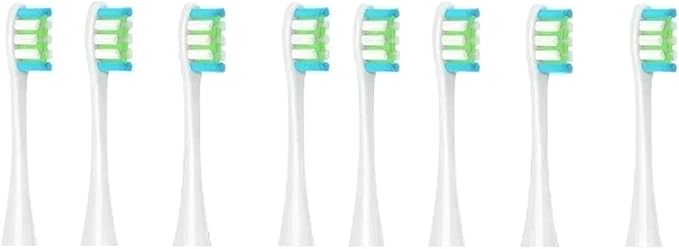 Replacement Brush HeadsCompatible for Oclean X/X PRO/Air 2 /SE / Z1/ F1/ OneDuPont Deep Cleaning Nozzles Sonic Soft Vacuum Bristle Heads(8pcs Blue Green)