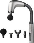 Handheld Cordless &amp Rechargeable Back Massager - Quiet - Full Body Massage Device for Women Aches Relief Sports Recovery and Deep Relaxation - 99Silver
