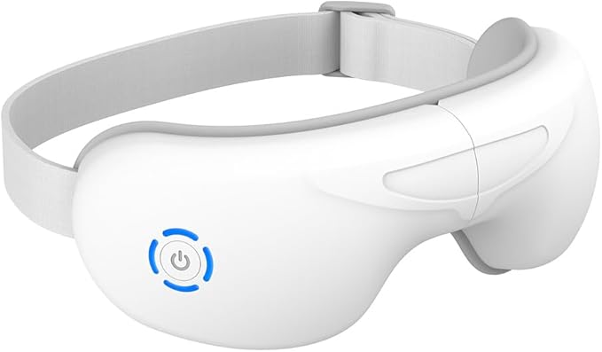 Heated Eye Massager for Dry Eye &amp Migraine Relief FSA Eligible/HSA Eligible Gentle Warmth &amp Light Compression Foldable Rechargeable Eye Mask One-Button Easy Operation