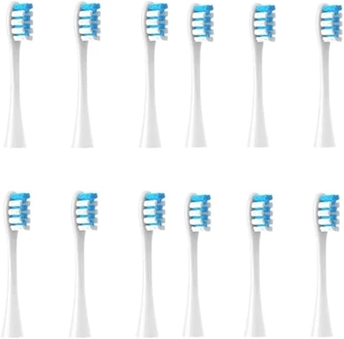 Compatible for Oclean X/X PRO/ Z1/ F1/ One/Air 2 /SE Sonic Electric Toothbrush Replacement Brush Heads Soft Bristle Nozzles Head(12 WBlue)