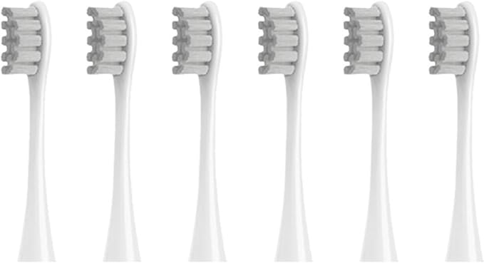 4pcs/6pcs Brush Heads Compatible for Toothbrushes Universal Vacuum Sealed Packaged(6pcs Gray)