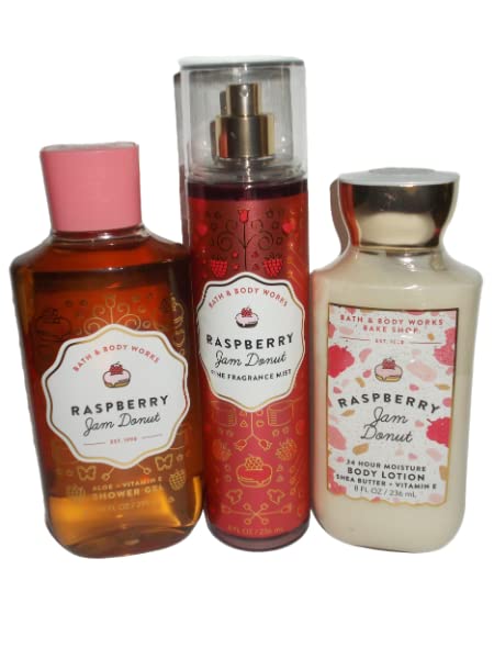 Bath and Body Works - Raspberry Jam Donut - Daily Trio - Spring – 2021