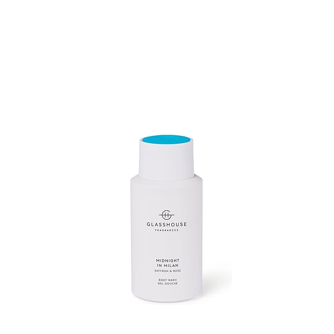 Glasshouse Fragrances Midnight In Milan Body Wash Rich in Gotu Kola &amp Cocout Oil Cleansing &amp fragranced Saffron &amp Rose 10 fl. oz. (300mL)