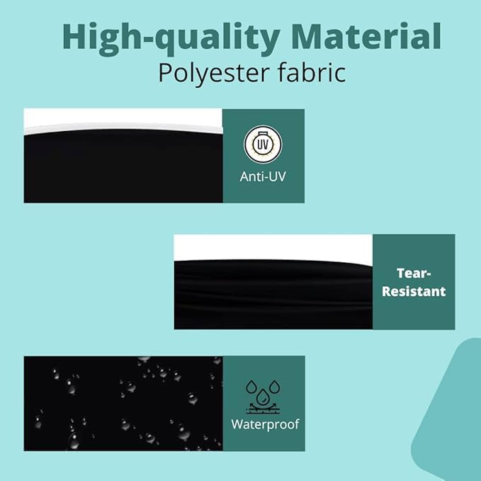 Waterproof Dustproof and Washable Cover for Square Foot Massager or Calf and Leg Massager FMCL(Black)