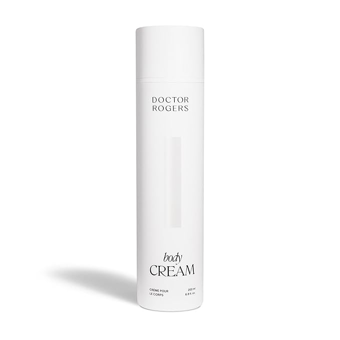 Doctor Rogers Body Cream. Hydrating Unscented Moisturizer for Dry Skin with Shea Butter Squalane Ceramide &amp Glycerin Moisturizing Lotion 6.8 Ounce (200 ml)