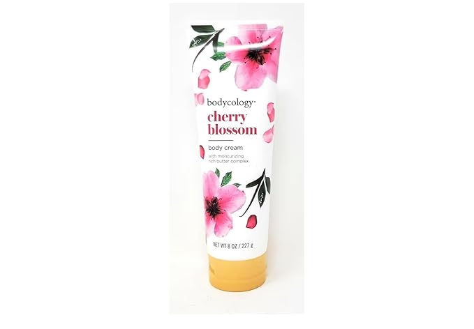 Cherry Blossom 2 in 1 Body Wash &amp Bubble Bath 16 fl oz &amp Cherry Blossom Butter Body Cream 8 oz (Pack of 2)
