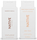 Bundle | Native Body Wash 2-Pack: Coconut &amp Vanilla + Sweet Peach &amp Nectar (18 fl oz each)