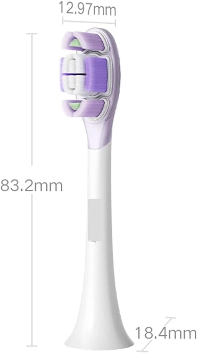 Compatible for XIAOMI MIJIA Sonic-Sweep Toothbrush Pro Replacement Heads (3 Pack) - Shock-Absorbing Food-Grade Fade Reminder Copper-Free