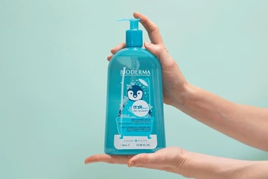 Bioderma ABCDerm Foaming Gel Gentle Skin Cleanser and Moisturizing Body Wash for Babies and Children 33.8 Fl Oz