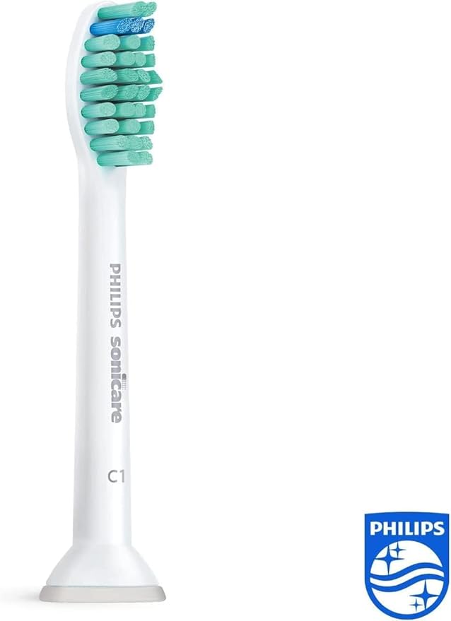 Philips Genuine Sonicare ProResults Replacement Toothbrush Heads 4-Pack White Standard Sonic Toothbrush Heads Model HX6014/07 – Effective Plaque Removal and Comfort