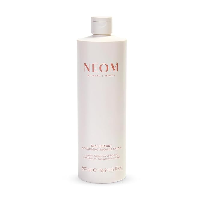 Neom- Real Luxury Cocooning Shower Cream | Lavendar Geranium &amp Cedarwood (500 ml 500 millilitre) (16.9 fl oz)