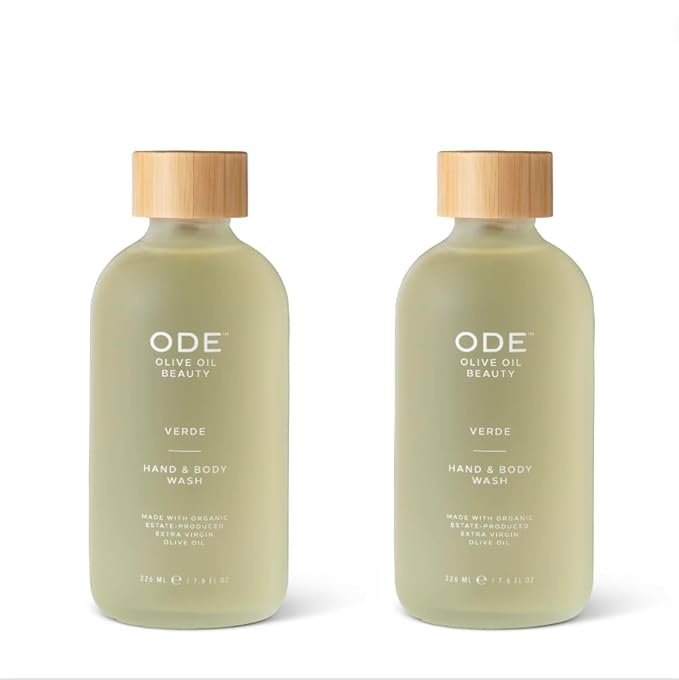 McEvoy Ranch Verde Hand &amp Body Wash (2-pack) by ODE Olive Oil Beauty Organic EVOO California Made Nourishing Foaming Wash
