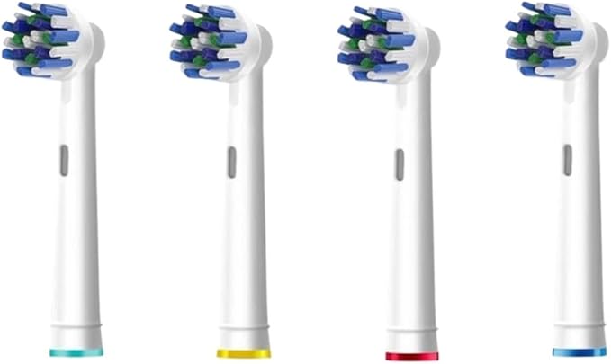 Universal Brush Head Refill Compatible For Oral B Electric Toothbrush Sensitive Precision Clean Floss Cross Action Brush Nozzles For Oralb(Cross (white))