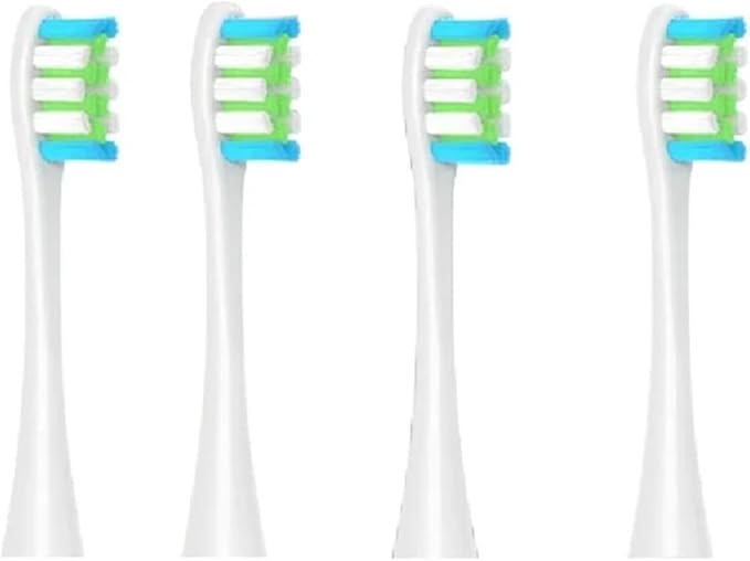 Replacement Brush Heads Compatible for Oclean X/X PRO/ Z1/ F1/ One/Air 2 /SE Sonic Electric Toothbrush Head Soft Bristle Nozzles(4 WGreen)