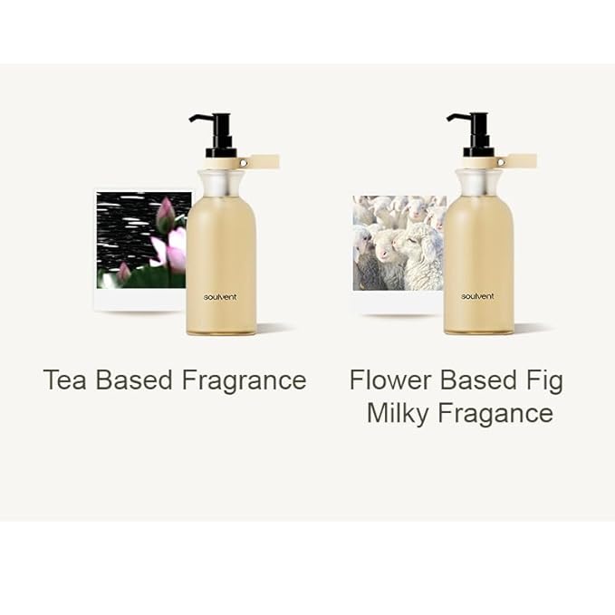 1PC Soulvent Perfumed Amino Acid Shower Gel Body Wash Purifying Cleansing Moisturizing &amp Nourishing Skin Relieving Dryness with Long Lasting Scent (Tea)