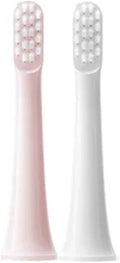 10PCS for Compatible ForXIAOMI MIJIA T100 Replacement Brush Heads Sonic Electric Toothbrush Vacuum Soft Bristle Suitable Nozzles(1White 1Pink)