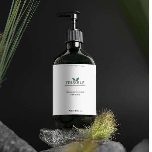 Organic Grapefruit Body Wash for Sensitive Skin - TruSelf Organics Moisturizing Sulfate Paraben Free Vegan USA Made