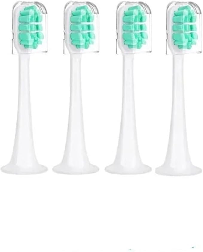 Compatible for Xiaomi Mijia T300/T500/T700 Replacement Brush Heads with Caps Sealed Package Soft for Sonic Electric Toothbrushes(4Green)