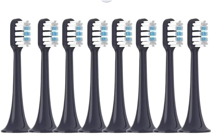 4/8PCS Replacement Brush Heads ForCompatible for XIAOMI MIJIA T700 Sonic Electric Toothbrush Bristle with Caps Sealed Pack(8 PCS White)