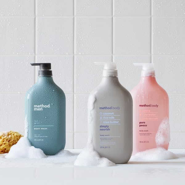 Method Body Wash Sampler Variety (Pure Peace Sea &amp Surf &amp Simply Nourish) (Simply Nourish + Pure Peace + Sea + Surf (Body Wash))