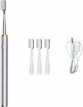 Electric Toothbrush for Adults Rechargeable Cordless Power Toothbrush with 3 Modes 4 Brush Heads 2-Min Timer Electric Tooth Brush Adult Purple or Silver (Silver)
