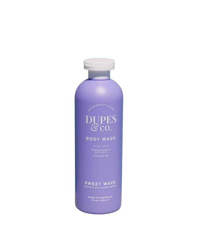 Dupes &amp Co. Sweet Wave Body Wash – 13 fl oz – Nourishing Aloe Vera Pomegranate Extract &amp Vitamin B5 – Cleanses &amp Hydrates – Made in Australia