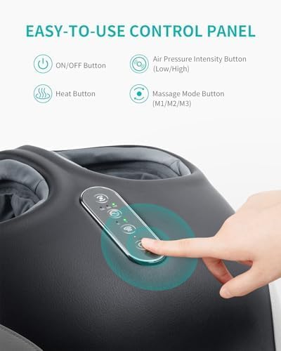 Nekteck Shiatsu Foot Massager with Heat Heated Foot Massager Machine for Neuropathy &amp Plantar Fasciitis Adjustable Intensity FSA Eligible HSA Store Eligible Ideal Gifts for Women &amp Men