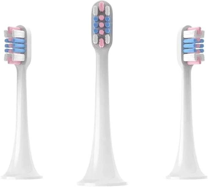 10PCS Electric Toothbrush Head Compatible for T300/T500/T700(10WhiteBluePink)