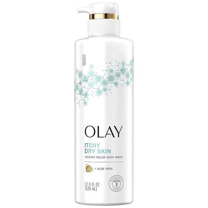 Olay Itchy Dry Skin Body Wash with Aloe Vera and Vitamin B3 17 Fl Ounces