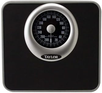 Taylor Analog Bath Scale 300 Lb. Capacity Solid Steel Base Black