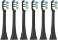 Toothbrushes Head for SOOCAS X3/X3U/X3Pro/V1/X5/X1/D3/D3 Pro Sonic Colorful Toothbrush Soft Bristle Nozzles(6black)