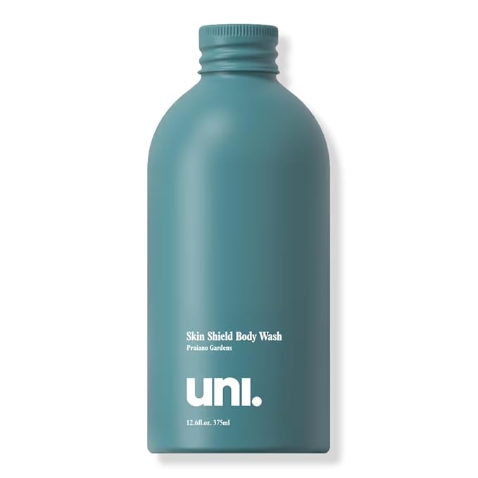 Uni Skin Shield Body Wash Refill - Hydrating Shower Gel &amp Moisturizing Skin Cleanser - Enriched with Organic Aloe Vera Kakadu Plum &amp Australian Caviar Lime - Ocean-Safe Body Care (375 ml)