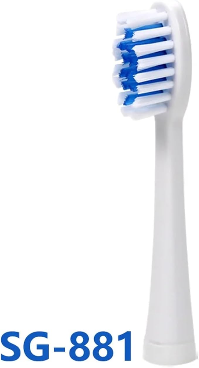 4 Pcs/Pack SG-881 Toothbrush Replacement HeadCompatibility for SG-906/915SG-612/623/628/621/677C5/C6/C8/C9EK6/EK7/EK2(Transparent)