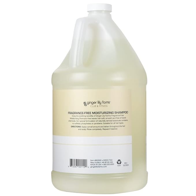 Ginger Lily Farms Club &amp Fitness Body Wash + Shampoo + Conditioner Bundle Fragrance Free