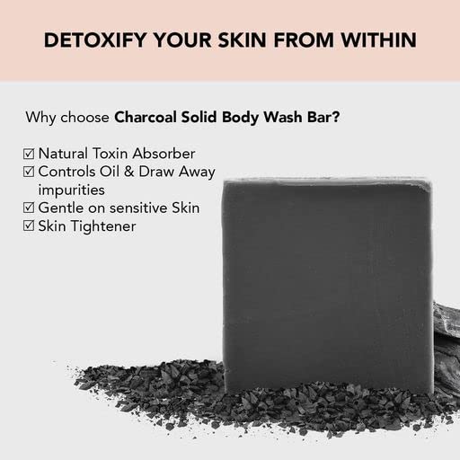 Kitsch Detoxifying Charcoal Body Wash Bar &amp Reusable Luxury Shower Cap for Women