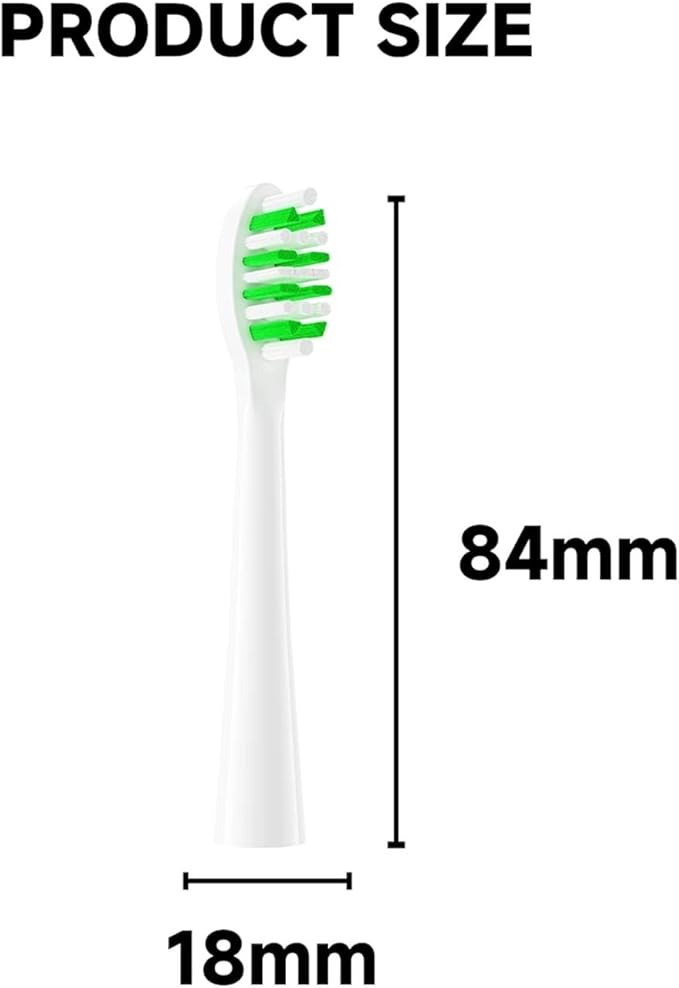 Toothbrush Heads Compatible for LFTB01-P ABS LFTB01-A LFTB01-S Full Range Replacement Electric Clean Bright White