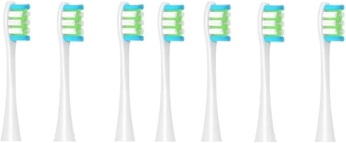Compatible for Oclean 7pcs Replacement Heads Brush Flow/X/X PRO/ Z1/ F1/ One/Air 2 /SE Soft Sonic Toothbrush Vacuum Bristle(Silver)