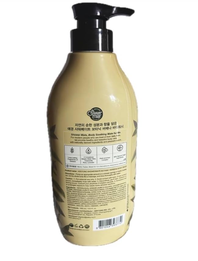 Botanic Verbena Body Wash – 16.9 fl oz | Refreshing &amp Moisturizing Cleanser for All Skin Types