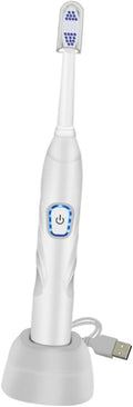 Electric Toothbrush USB Charging Sonic Vibration Bristle Toothbrush for Home Use in White