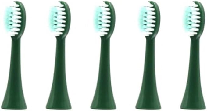 5 Pieces Replacement Brush Heads Electric Toothbrush Teeth Whitening Pattern Soft Head Oral Care(Green)