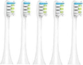 Compatible for Xiaomi SOOCAS Sonic Electric Toothbrush Replacement Brush Heads Compatible with X3 X5 X3U X1 V1 V2 with Anti-Dust Caps(5pcs White)