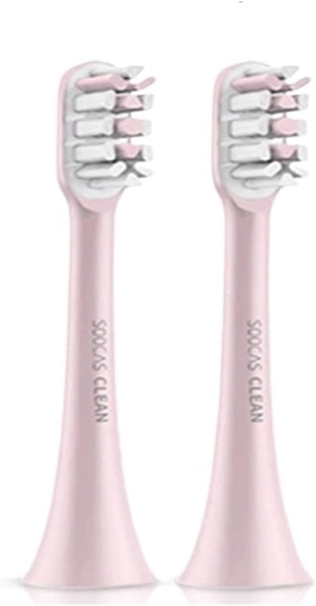 Compatible for SOOCAS Electric Toothbrush Compatible for X1 X3 X3U X5 Teeth Brush Replacement Heads(Pink 2 pcs)
