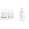 Dove Advanced Care Hand Wash Deep Moisture 4 Count for Soft Smooth Skin &amp Body Wash with Pump Sensitive Skin Hypoallergenic Paraben-Free Sulfate-Free Cruelty-Free