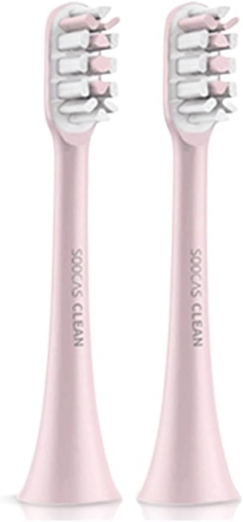 Electric Toothbrush Heads Replacement Compatible for SOOCASX1 X3 X3U X5 Teeth Brush Replacement Heads(Pink 2 pcs)
